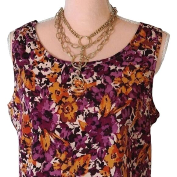 VTG 2 Piece Fall Printed Cottagecore Sleeveless Blouse and Jacket Set Large P - Picture 10 of 15